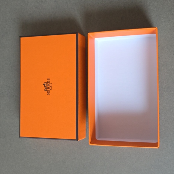 New never used HERMÈS BOX small storage box case Hermès Paris orange box display - Picture 2 of 6